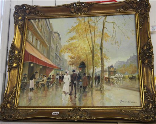 Roland Davies (1904-1986) Les Champs Elysées, 20 x 24in.